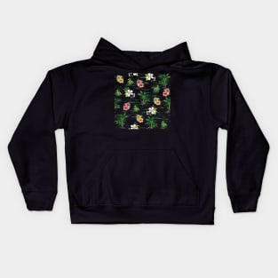 Tropical Cute Floral Pattern Kids Hoodie